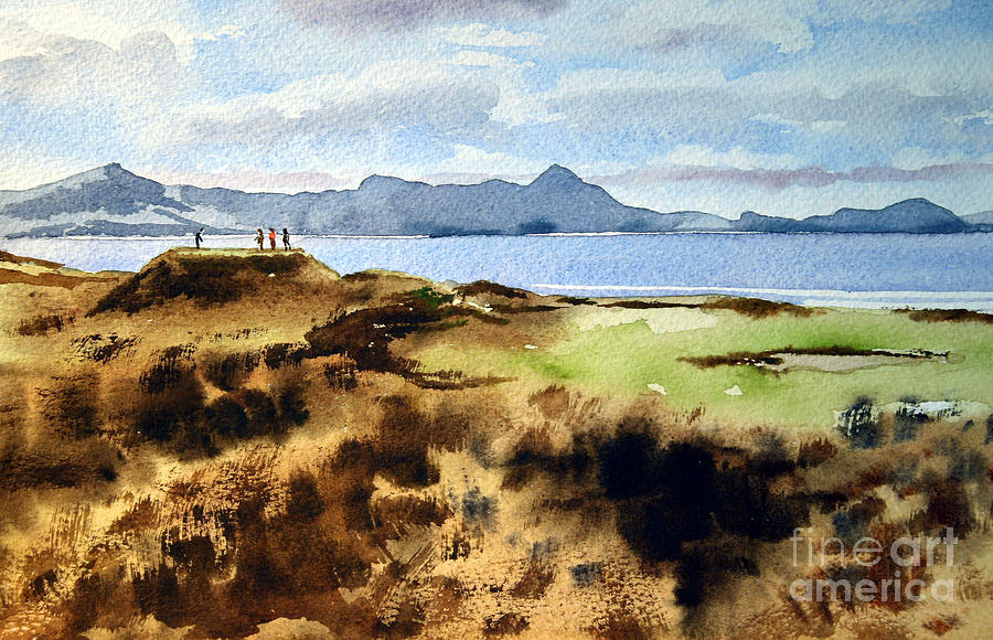 Kerry... Mulcahys Peak Watervile  Painting by Val Byrne