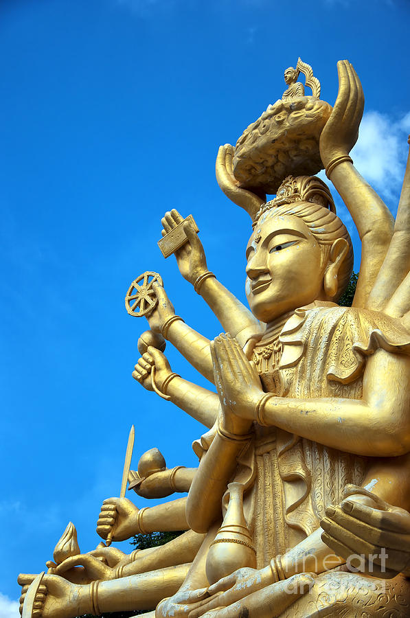 Multi armed buddha 01 Photograph by Antony McAulay