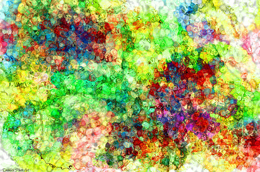 Multi Colored Digital Abstract I-2 Digital Art by Debbie Portwood