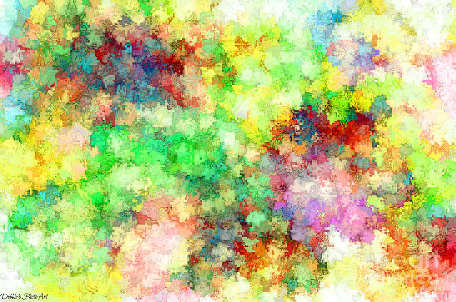 Multi Colored Digital Abstract III - 2 Digital Art by Debbie Portwood