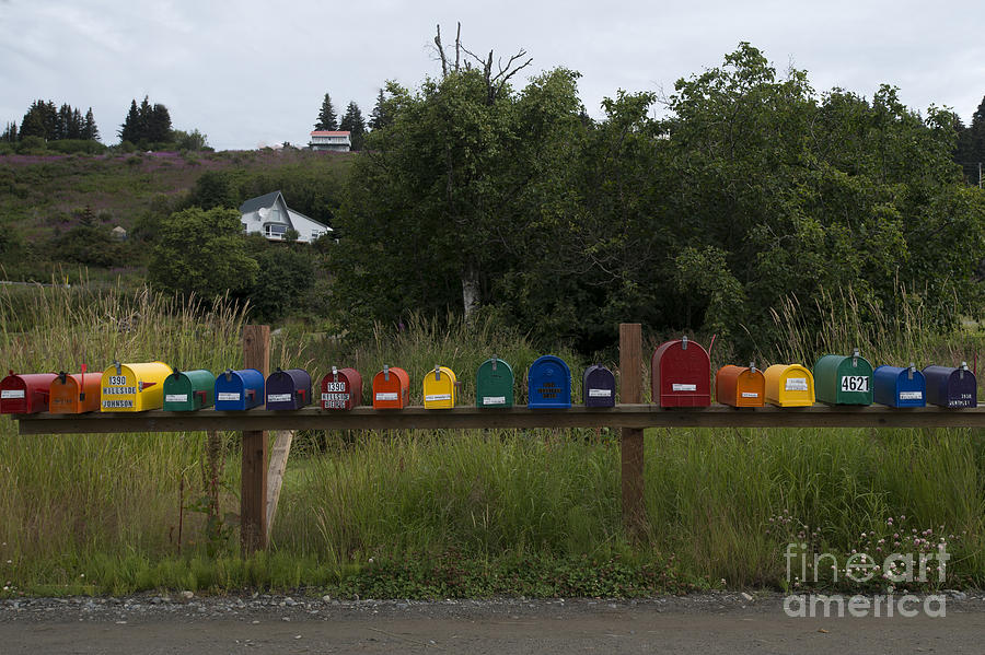 Multi colored mailboxes Photograph by Dan Friend