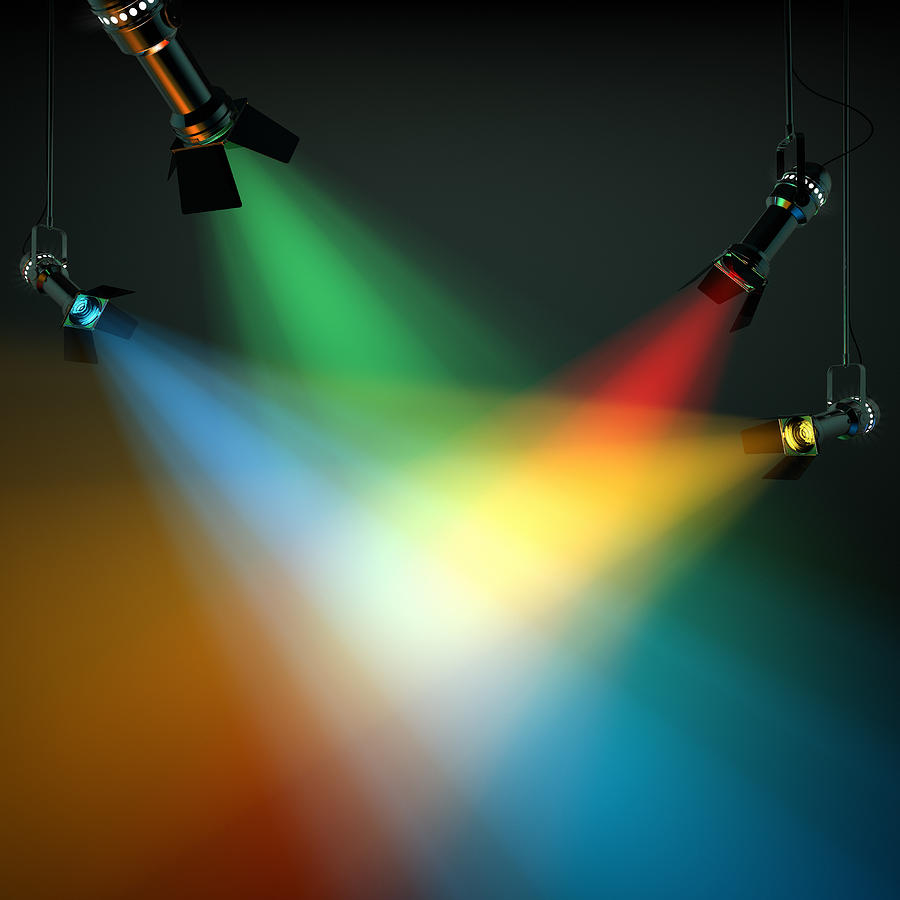 Multi Colored Stage Lights Photograph by Sitox
