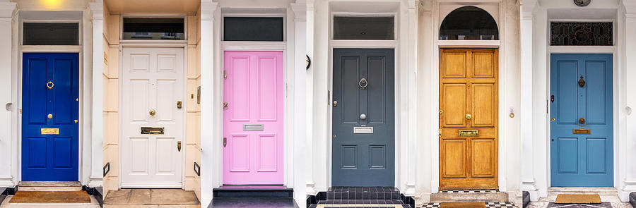 Multi coloured doors of London Photograph by Georgeclerk
