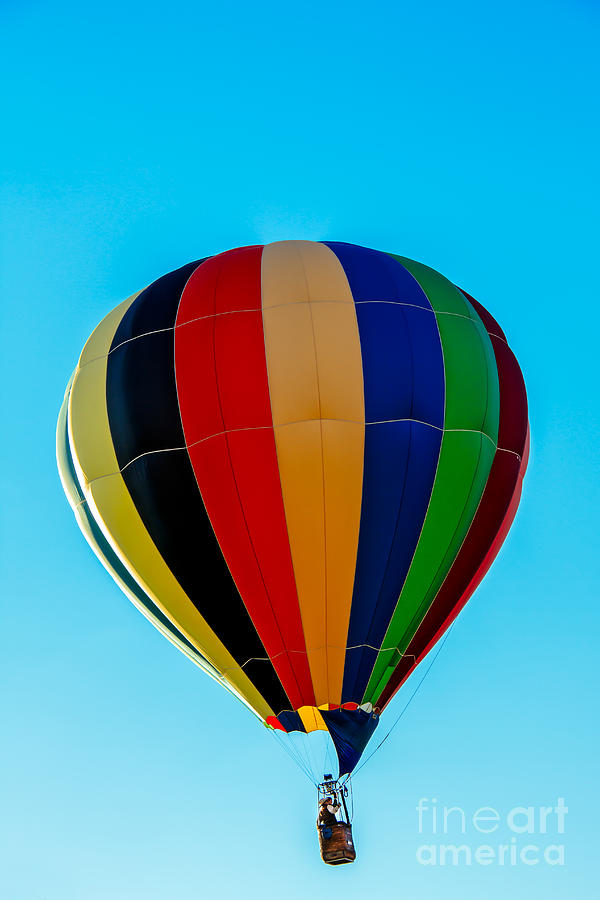 Multi Striped Hot Air  Balloon Photograph by Robert Bales