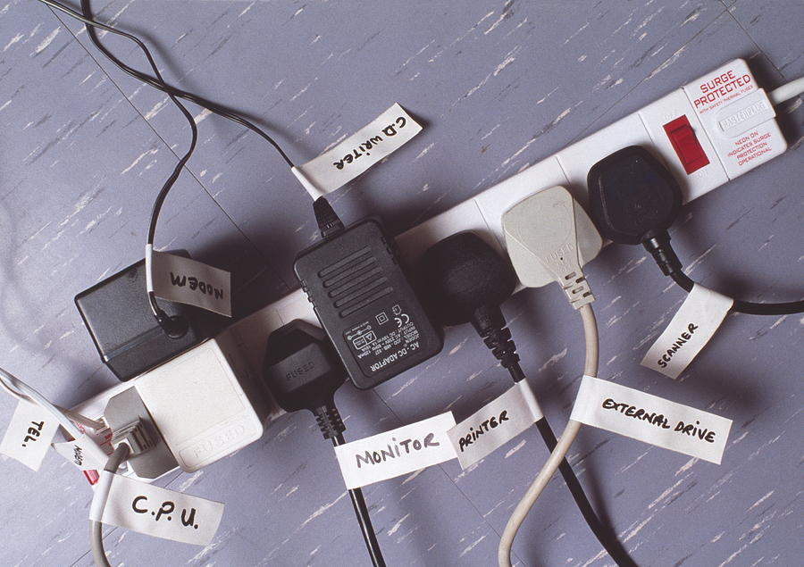 Multi-way Plug Socket Photograph by Gary Parker/science Photo Library