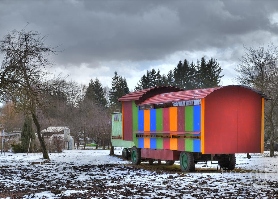 Multicolored construction trailer  Photograph by Gina Koch