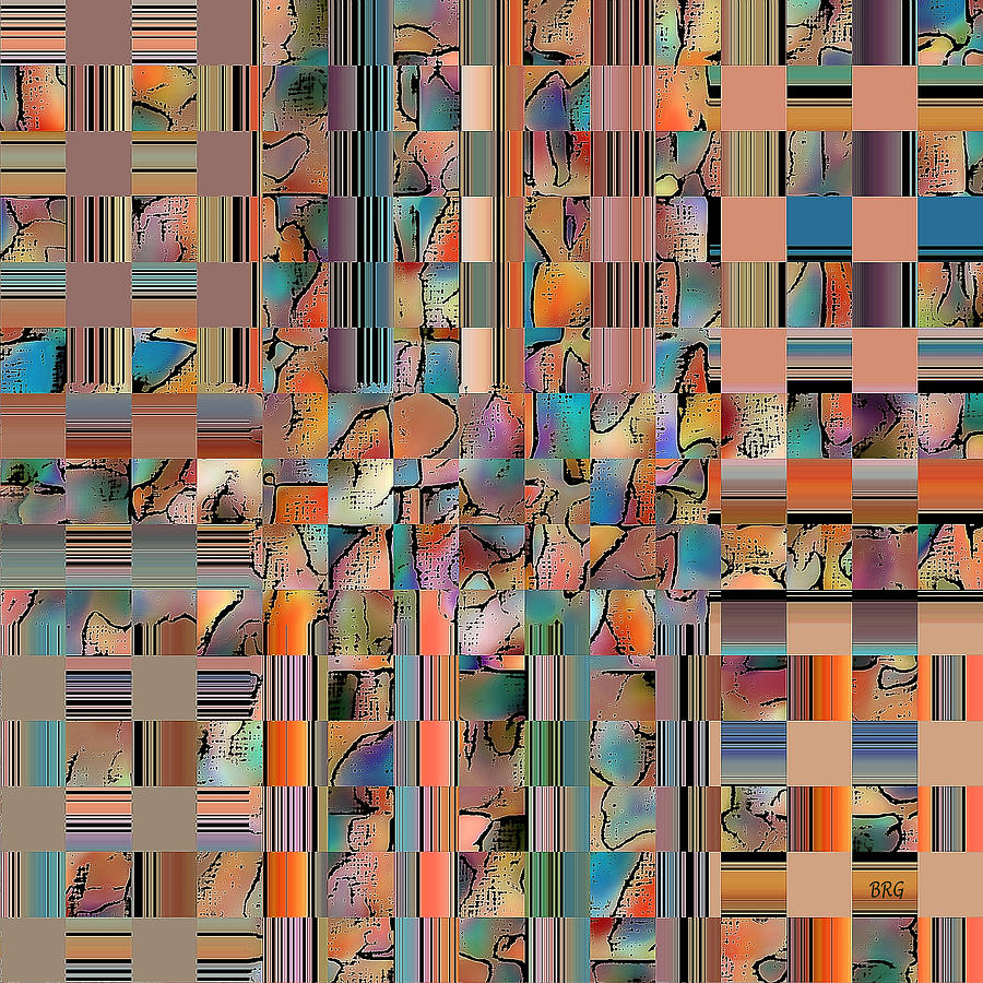 Multicolored Fractured Reality Digital Art by Ben and Raisa Gertsberg