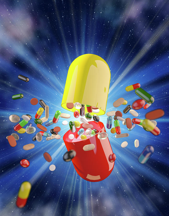 Multicolored Medicine Pills Photograph by Ikon Ikon Images