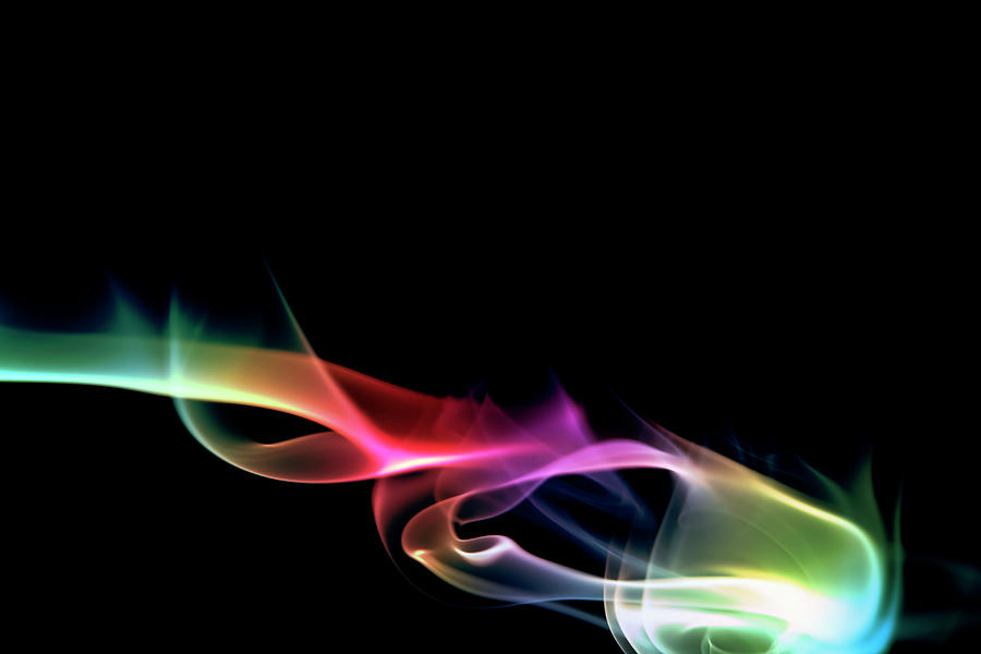 Multicolored Smoke On A Black Background Photograph by Gm Stock Films