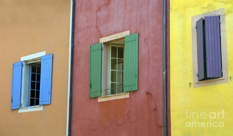 Multicolored Walls, France Photograph by John Shaw