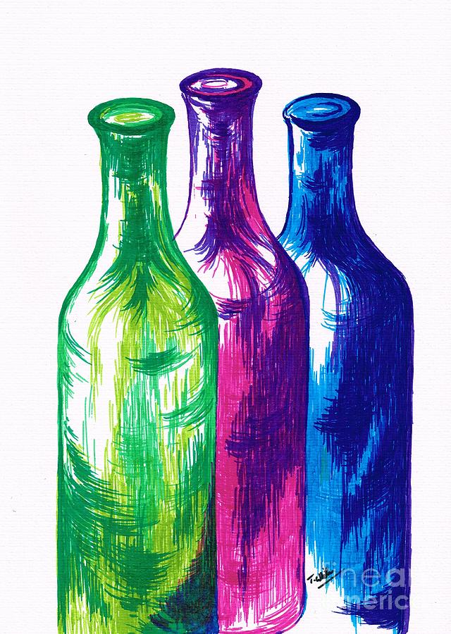 Рисунок бутылки. Стилизованные бутылки. Стилизованная бутылка. Стеклянная бутылка цветными карандашами. Рисование на бутылках.
