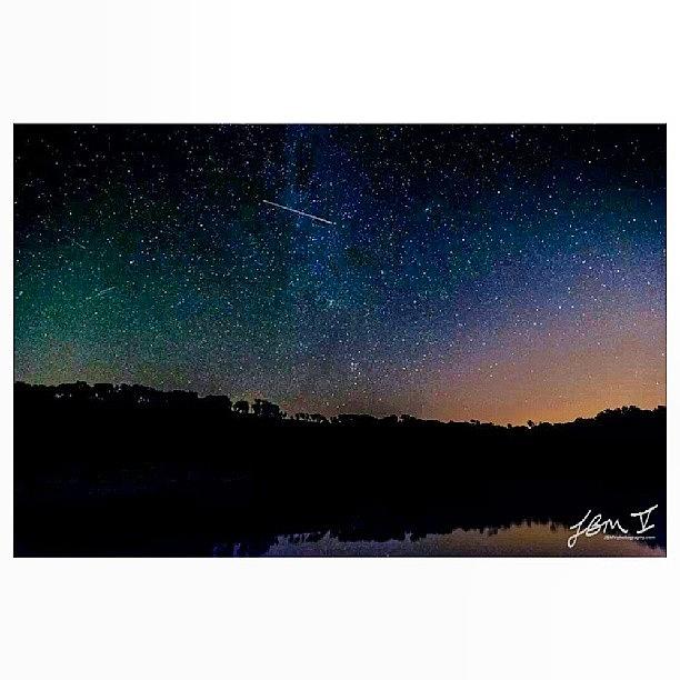 Space Photograph - Multiple Perseid Meteors Caught In A by Jb Manning