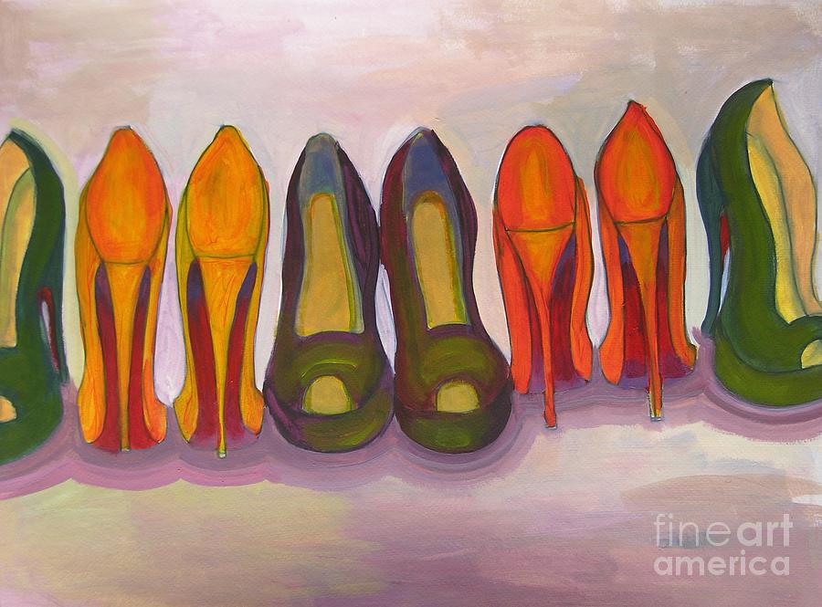 Shoes Painting - Multiple Shoes by Lamario Jackson