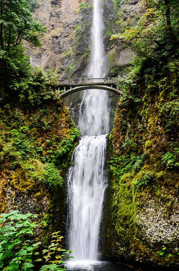Oregon State Photograph - Multnomah Falls Oregon Waterfalls by Puget  Exposure