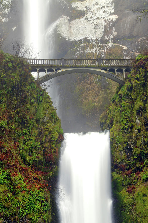 Multnomah Falls, Winter, Guy W Photograph by Michel Hersen - Fine Art ...