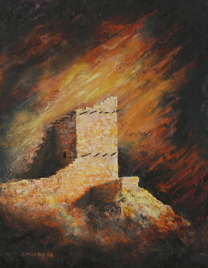 City Painting - Mummy Cave Ruins 2 by Jerry McElroy
