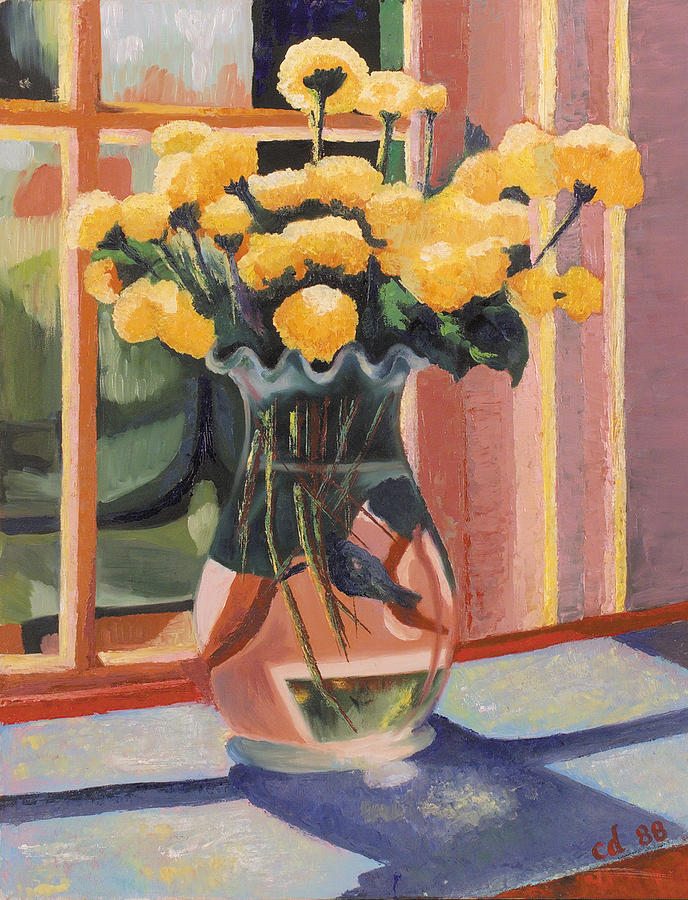 Floral Painting - Mums by Chrissey Dittus Floral Painting - Mums by Chrissey Dittus