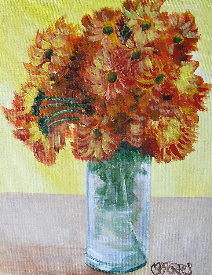 Mums Painting by Melissa Torres