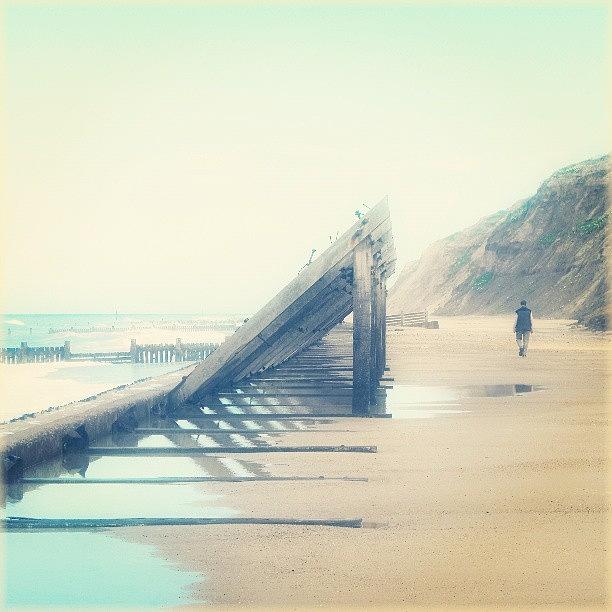 Beach Photograph - #mundesley #norfolk #britain #beach by Linandara Linandara