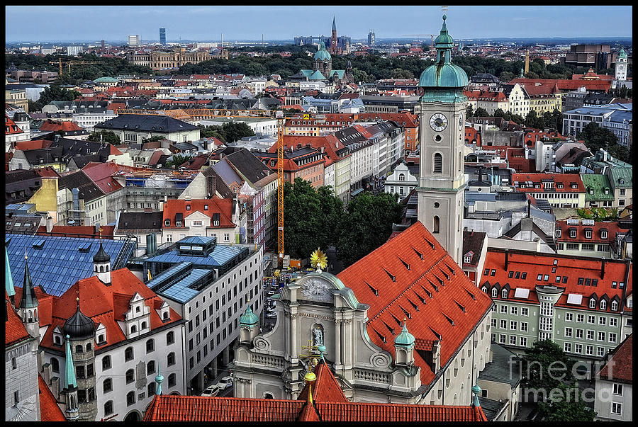 Munich from the Tower Photograph by Mary Machare