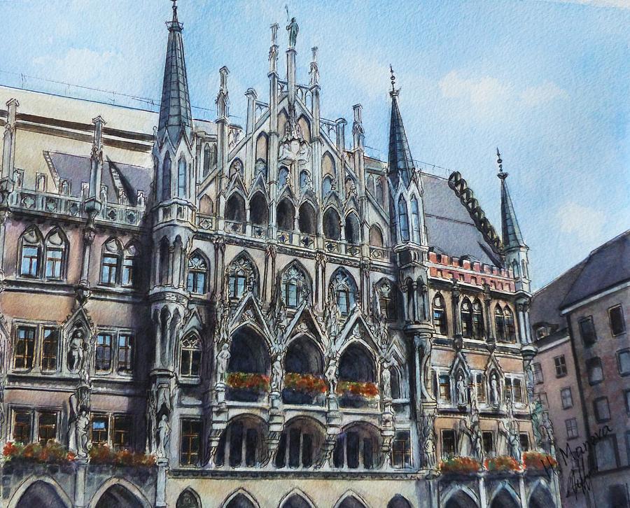 Munich Painting by Henrieta Maneva