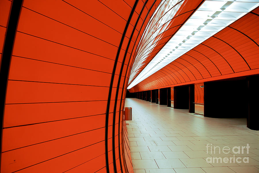 Munich subway II Photograph by Hannes Cmarits