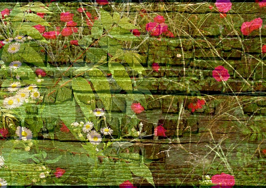 Flower Photograph - Mur de Fleurs    Wall of Flowers by Rick Todaro