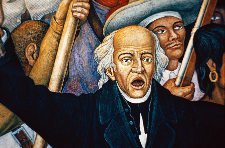 Mural Depicting Miguel Hidalgo, Mexico Painting by Dick Davis