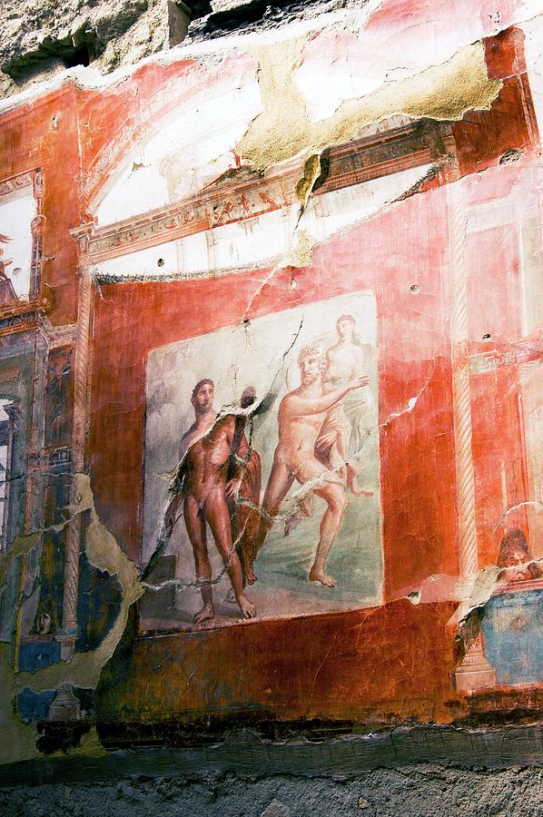 Mural In Herculaneum. Photograph by Mark Williamson/science Photo Library