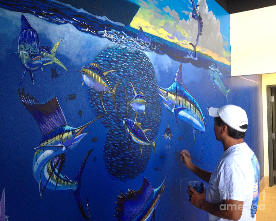 Fish Painting - Mural in Stuart by Carey Chen