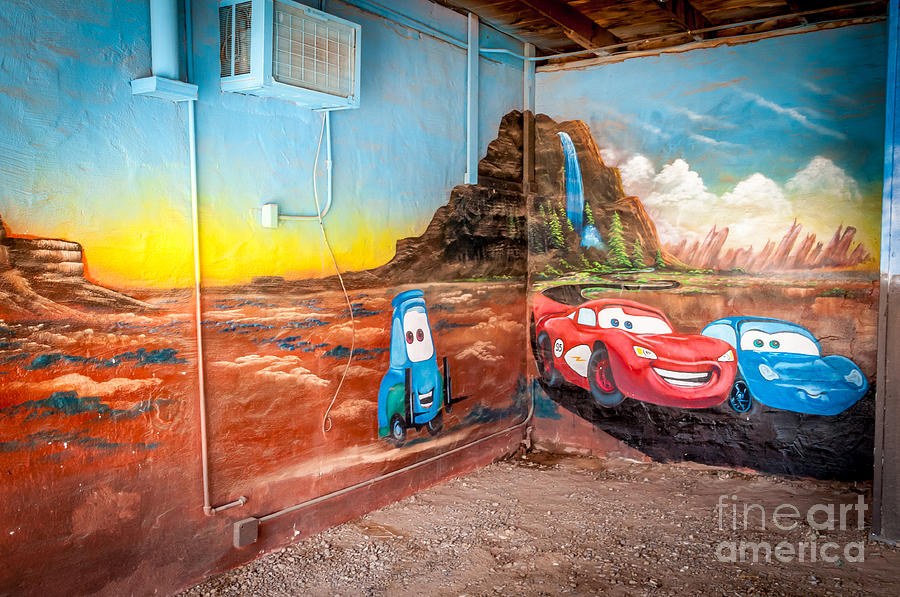 Mural - Lightning McQueen Photograph by Bob and Nancy Kendrick