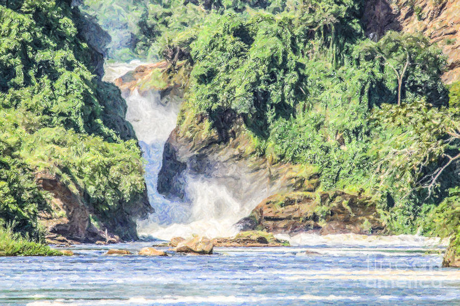 Murchison Falls River Nile Uganda Digital Art by Liz Leyden