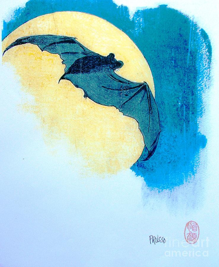 Murcielago Y La Luna Painting
