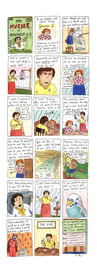 Pets Drawing - Murder In Apartment 6-k by Roz Chast