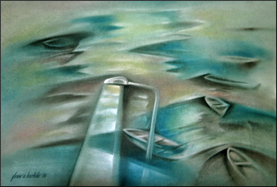 Boat Painting - Muros Fishing Village 2006 by Glenn Bautista