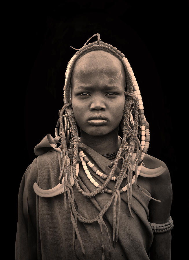 Mursi Girl Photograph By Rod Waddington 8251