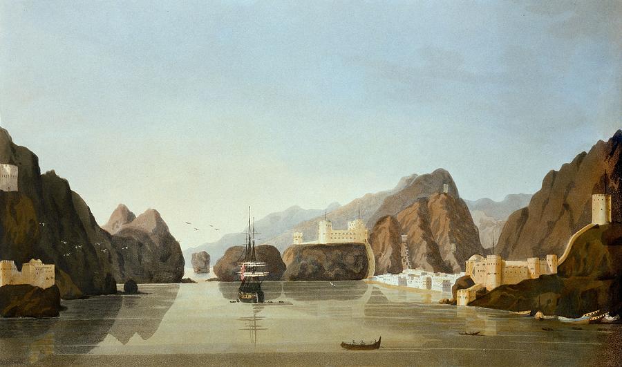 Boat Drawing - Muscat From The Harbour With A British by English School