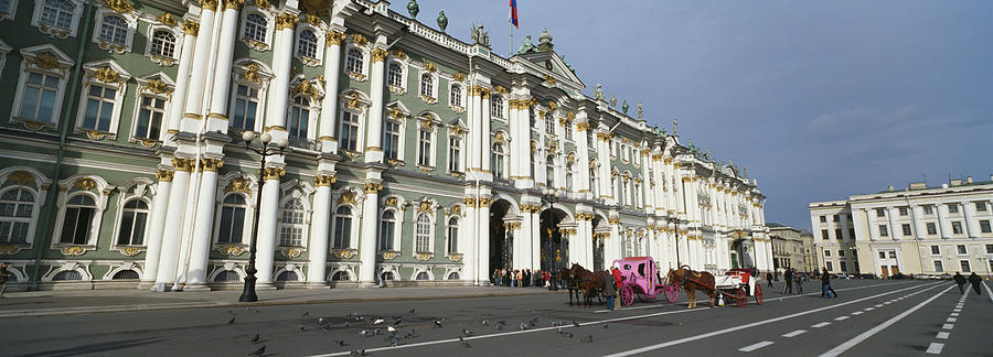 Pigeon Photograph - Museum Along A Road, State Hermitage by Panoramic Images