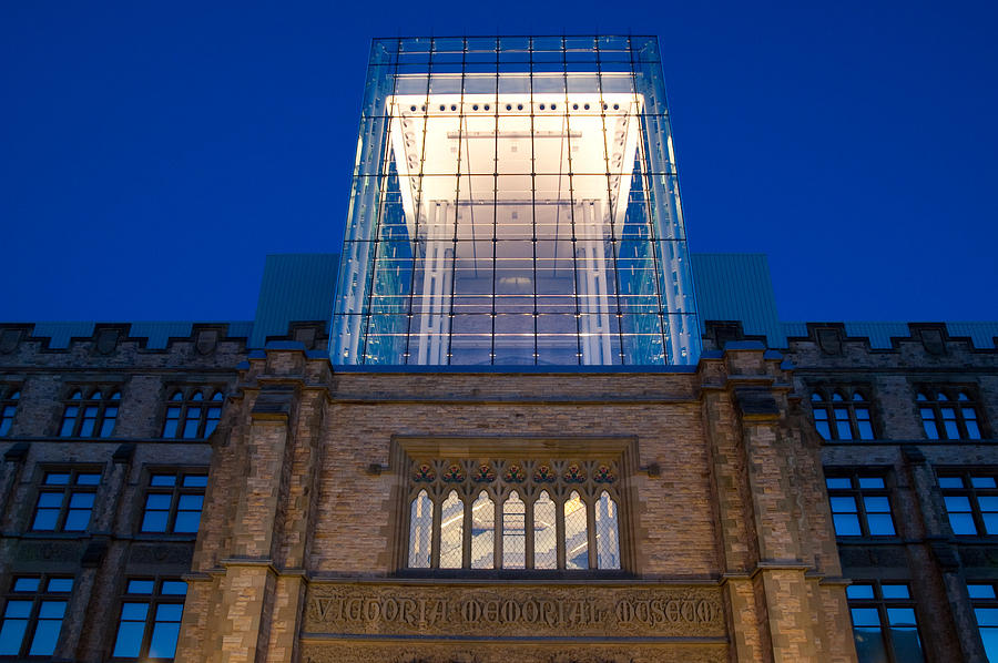Museum Glass at Night Photograph by Rob Huntley
