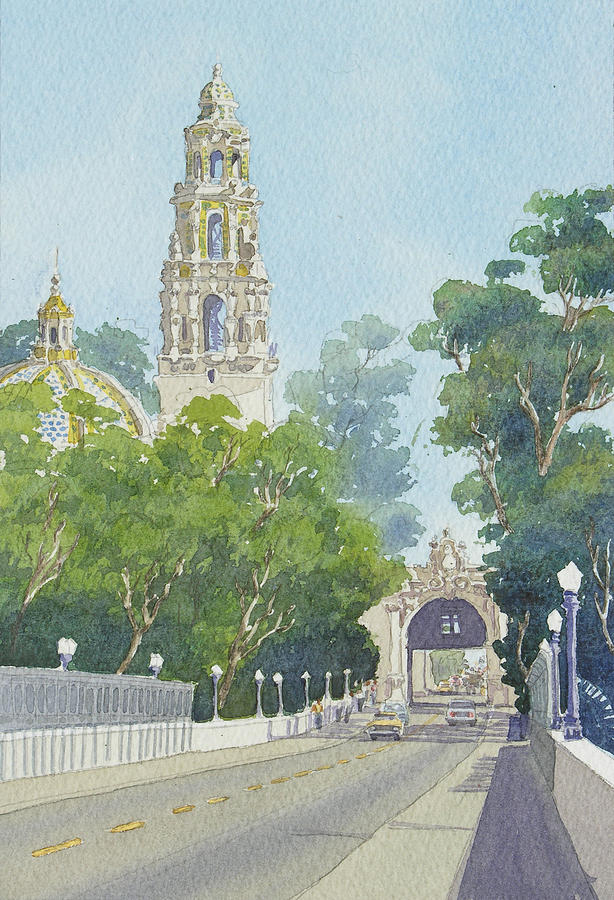 Museum Painting - Museum of Man Balboa Park by Mary Helmreich