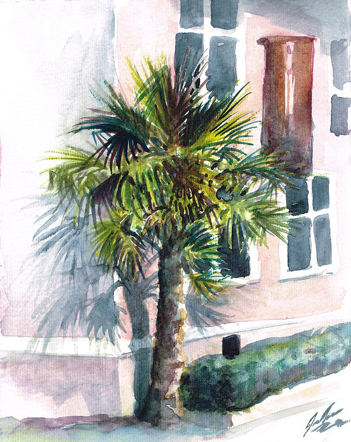 Museum Palm Painting by Julie Garcia
