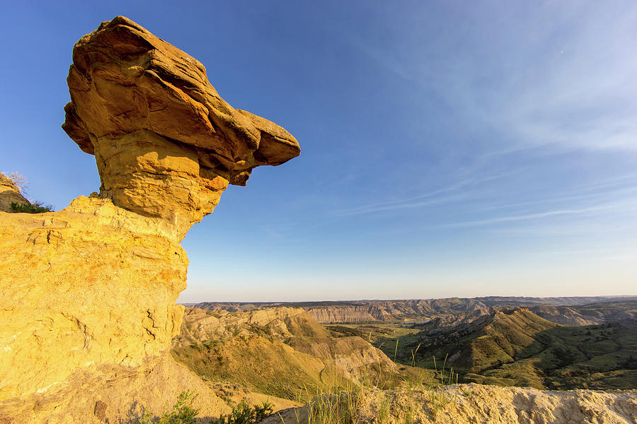 Mushroom Caprock Over The Missouri Photograph by Chuck Haney - Fine Art ...