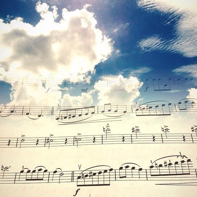 Music Photograph - #music #blueskies by Katie Taylor