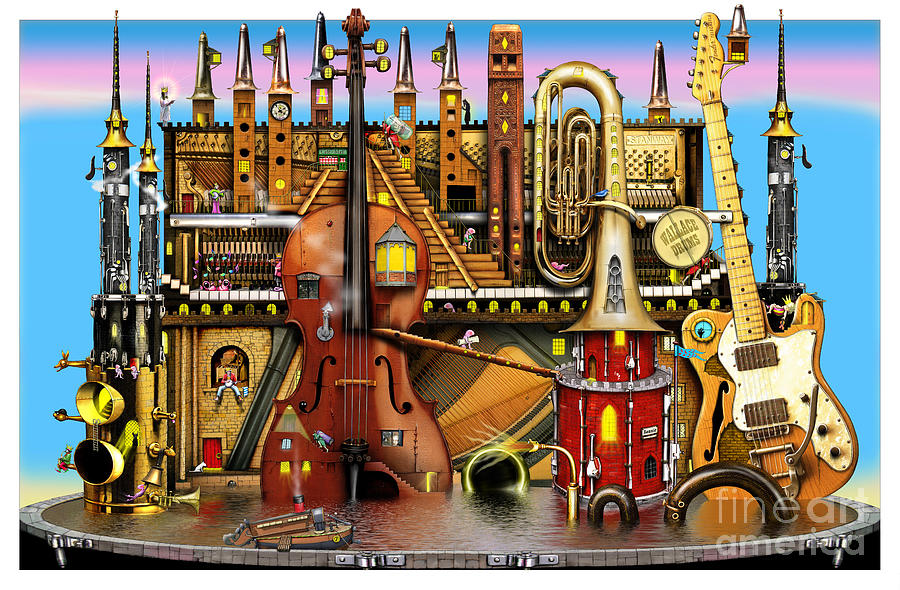 Music Digital Art - Music Castle by MGL Meiklejohn Graphics Licensing
