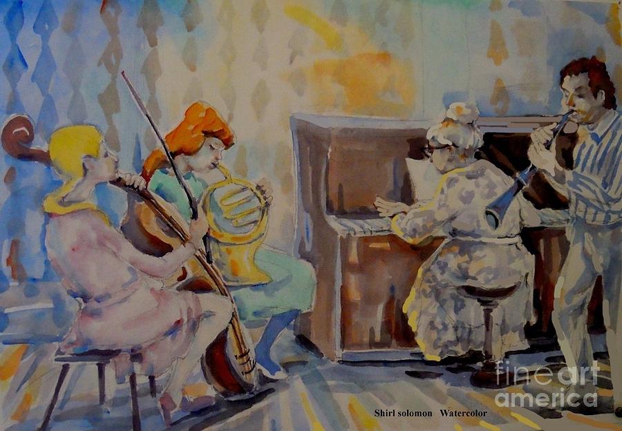 Music Painting - Music Class by Shirl Solomon