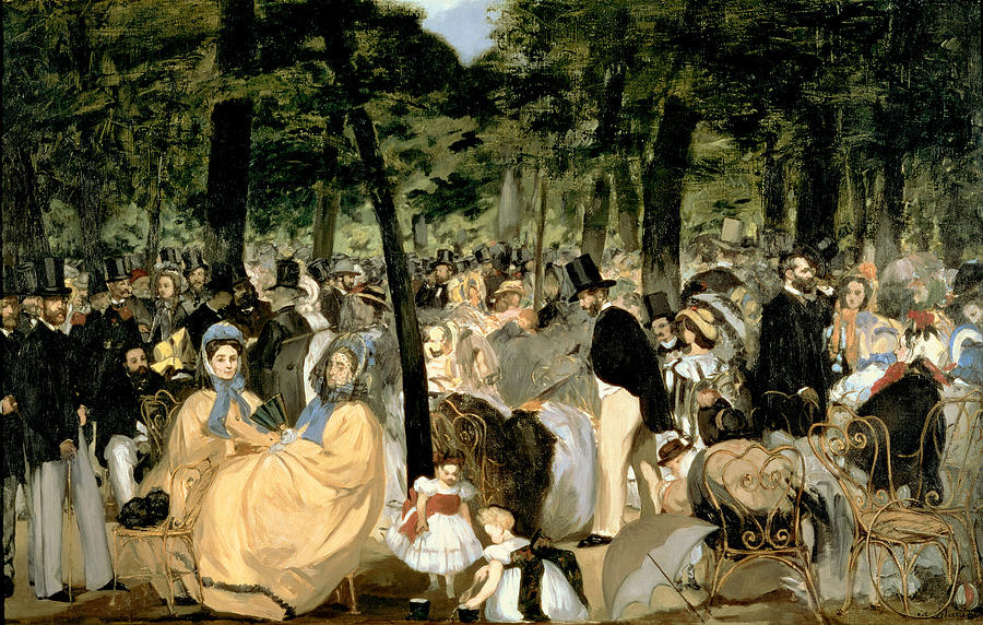 Music In The Tuileries Gardens Painting by Celestial Images