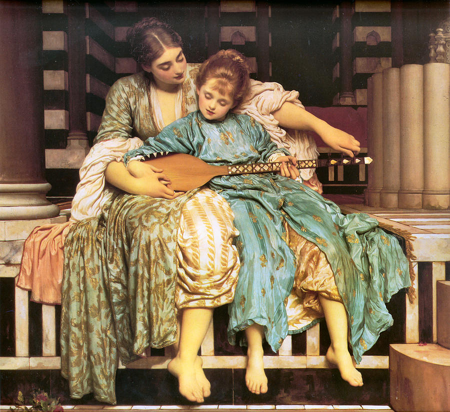 Music Digital Art - Music Lesson by Lord Frederick Leighton