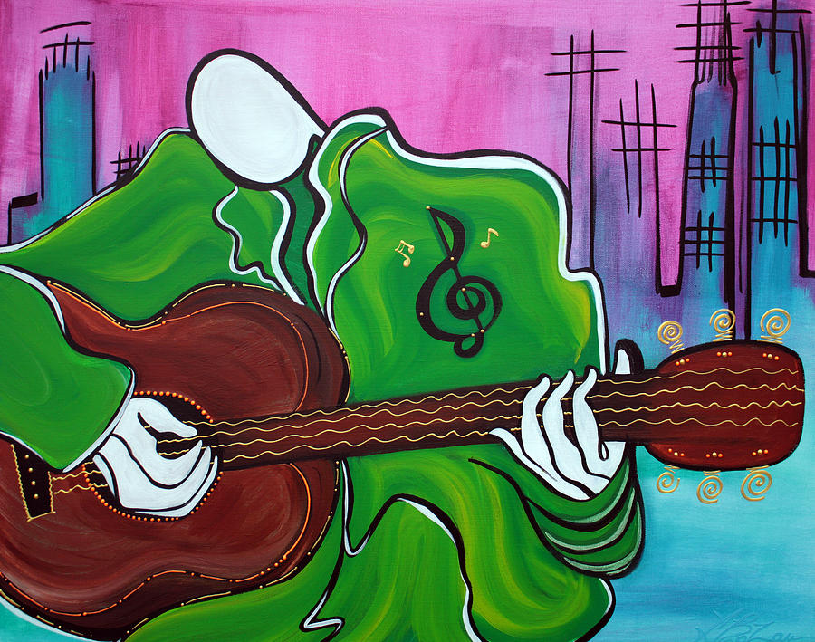 Abstract Painting - Music Man by Laura Barbosa Abstract Painting - Music Man by Laura Barbosa