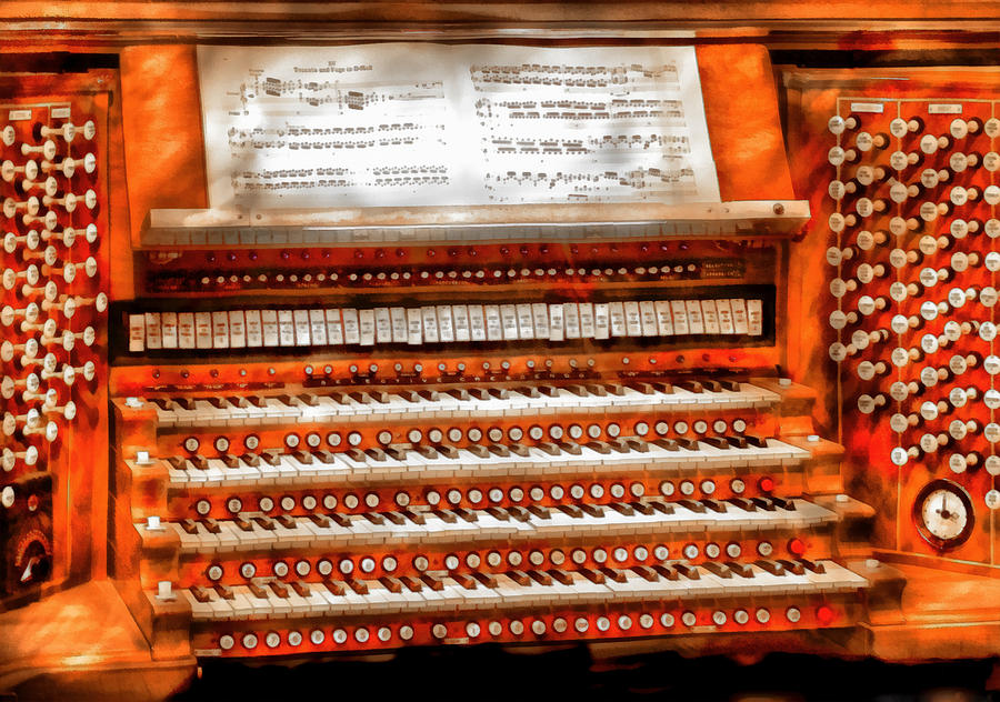 Music - Organist - The Pipe Organ Photograph by Mike Savad