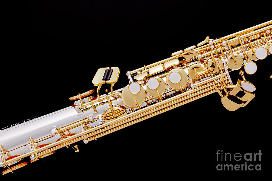 Music Photograph of Soprano Saxophone in Color 3341.02 Photograph by M K Miller